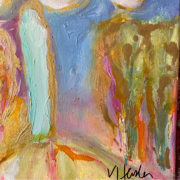 Enchanted Walk” An Original art Acrylic Painting 12”x12” Canvas - Picture 7 of 14